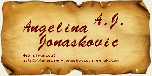 Angelina Jonašković vizit kartica